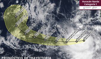 Doble amenaza: huracanes Narda y Gabrielle azotan océanos y ponen en alerta a México y las Azores. MAPA de trayectoria