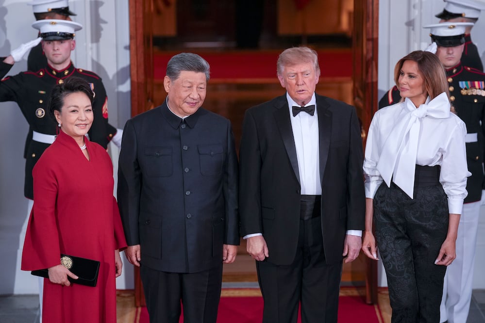 Trump y Melania reciben a Xi Jinping y a su esposa para una cena de Estado en la Casa Blanca. Foto: EFE/EPA/Yuri Gripas - Pool via CNP / POOL