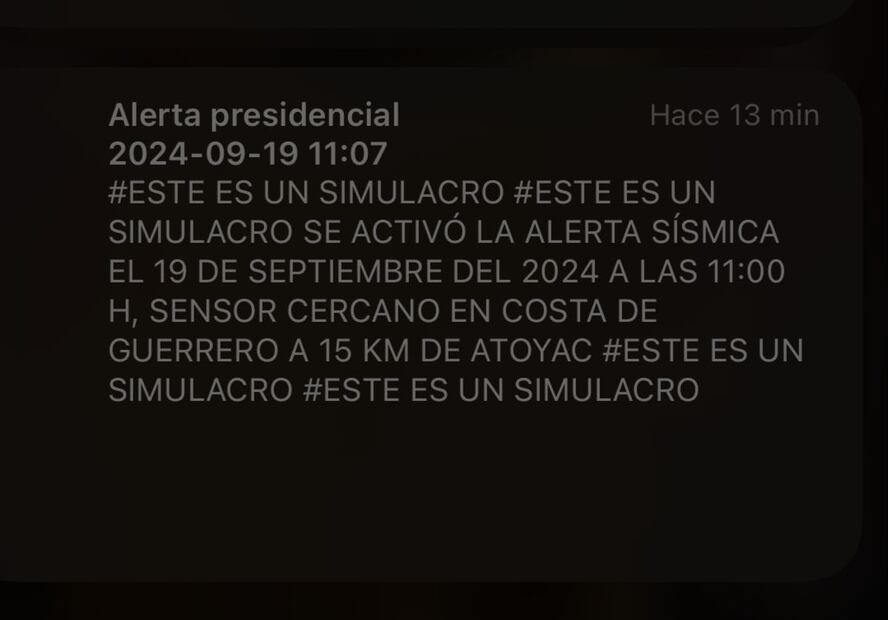 Simulacro Nacional. ¿Falló el sistema de alertamiento en celulares? ¿Te llegó mensaje?