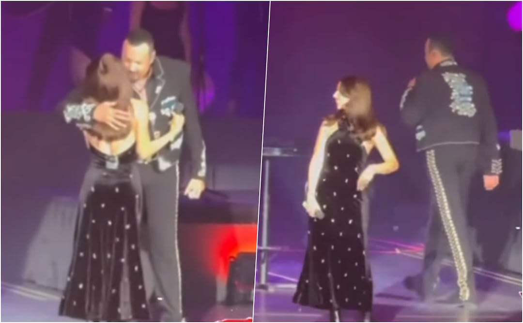 Pepe Aguilar se burla y le pide a Ángela no desafinar en concierto en el Auditorio Nacional. Foto: TikTok