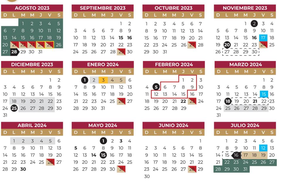 Calendario SEP 2023: ¿Cuándo es el último puente del año? Foto: SEP