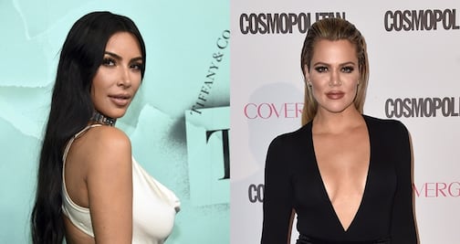 Khloé y Kim Kardashian presumen atuendos braless y traslúcidos