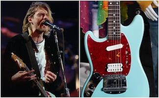 Ponen en subasta guitarra de Kurt Cobain por millones de dólares