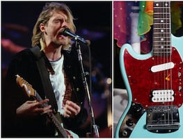 Ponen en subasta guitarra de Kurt Cobain por millones de dólares