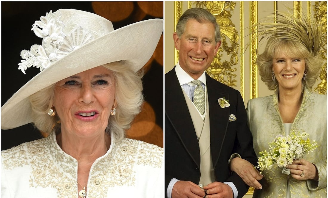 Camila Parker Bowles y Carlos III se casaron 35 años después de encontrarse y enamorarse por primera vez. Foto: AFP/EFE