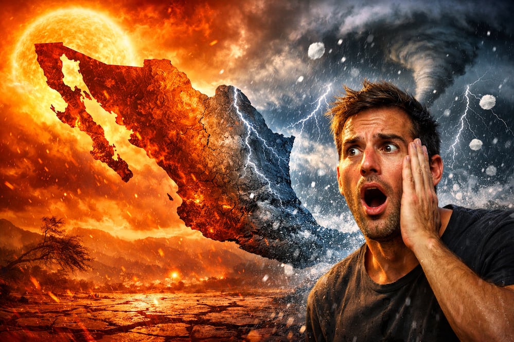 ¿Habrá lluvias el FIN DE SEMANA? CDMX a 30 grados y el Frente Frío 45 golpea con heladas. Imagen generada con IA