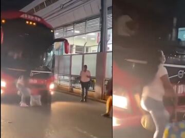 Mujer arriesga su vida por subirse a autobús de ADO tras llegar tarde; redes critican a chofer