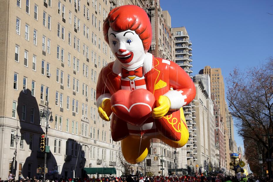 Macy's Thanksgiving Day parade. Nov. 23, 2023, in New York. (AP Photo/Jeenah Moon)