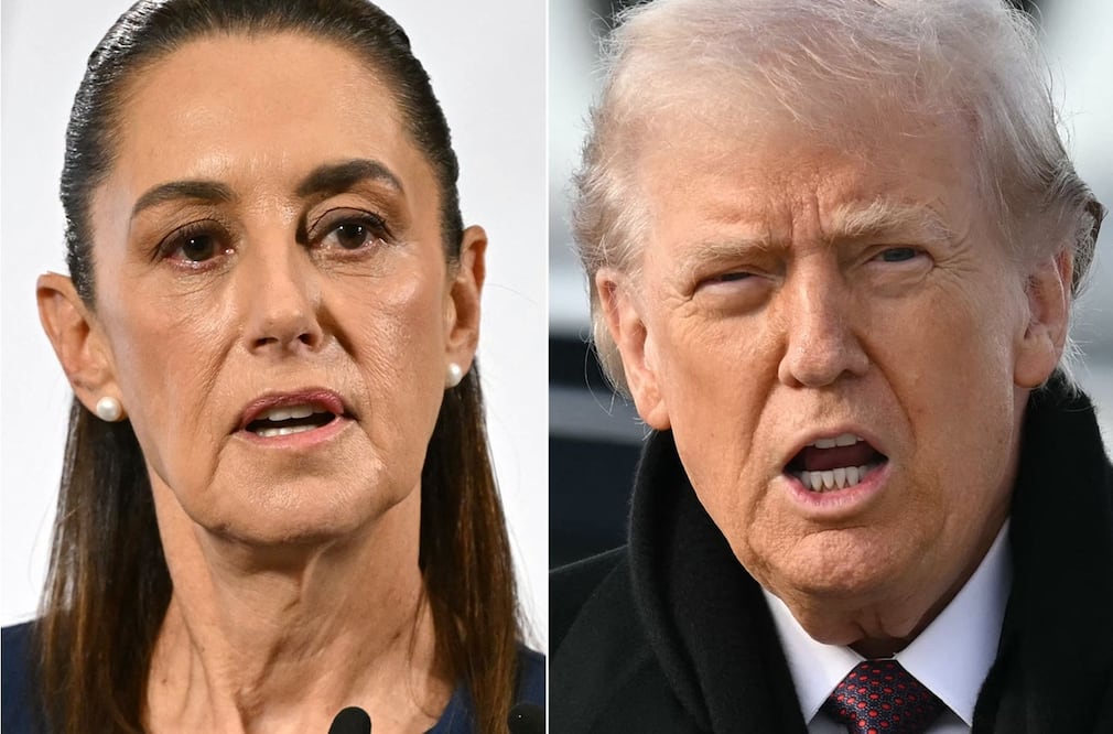 Sheinbaum frena a Trump y rechaza presencia militar de EU en México: "No está sobre la mesa". Foto: AFP