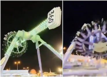 Imágenes estremecedoras: juego mecánico se parte en dos y deja 23 heridos en Arabia Saudita