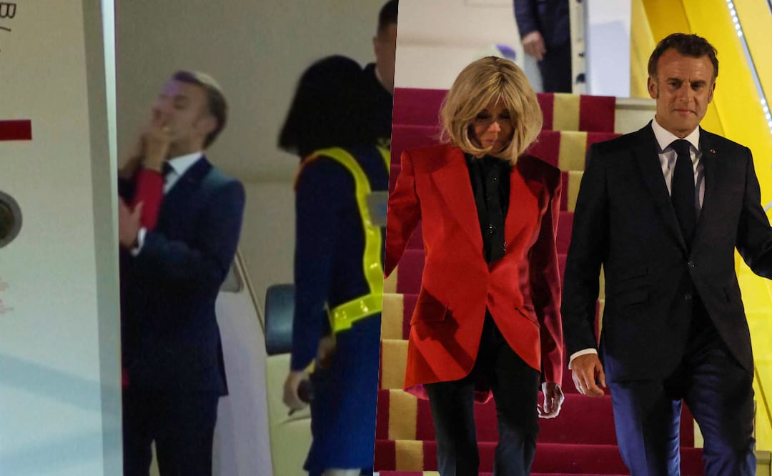 Brigitte Macron le da tremenda cachetada a Emmanuel… y luego aclaran: “¡Era broma!”. Foto: AP/AFP