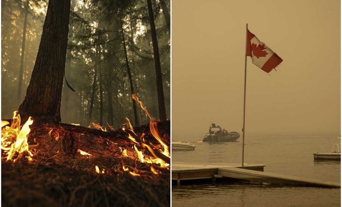 Cambio climático multiplicó siete veces la probabilidad de incendios en Canadá en 2023. Foto: AP