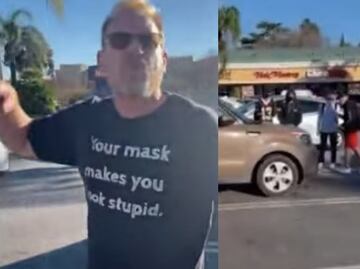 “¡Bola de idiotas!”. Hombre agrede a menores por usar cubrebocas en California