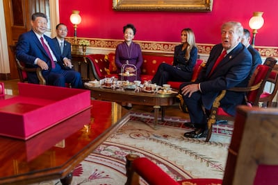 Trump y Xi toman el té en la Casa Blanca y sorprenden con este mensaje sobre su relación. VIDEO