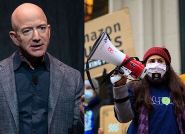Protestan contra Amazon ante la lujosa casa de Jeff Bezos