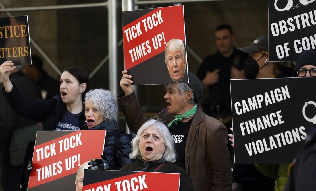 Seguidores de Donald Trump se manifiestan en Nueva York. EFE