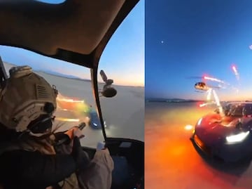 Influencer es arrestado por lanzar fuegos artificiales a un Lamborghini desde un helicóptero. VIDEO