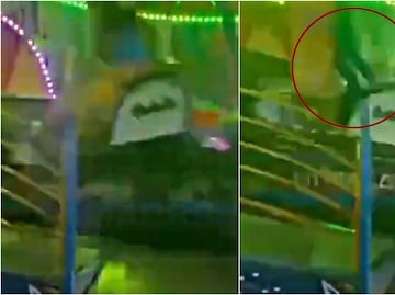 Por dramática falla, pasajeros de juego mecánico en feria salen proyectados al aire. VIDEO
