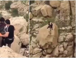 ¡Aterrador! Dos hombres caen en barranco tras el rompimiento de una tirolesa