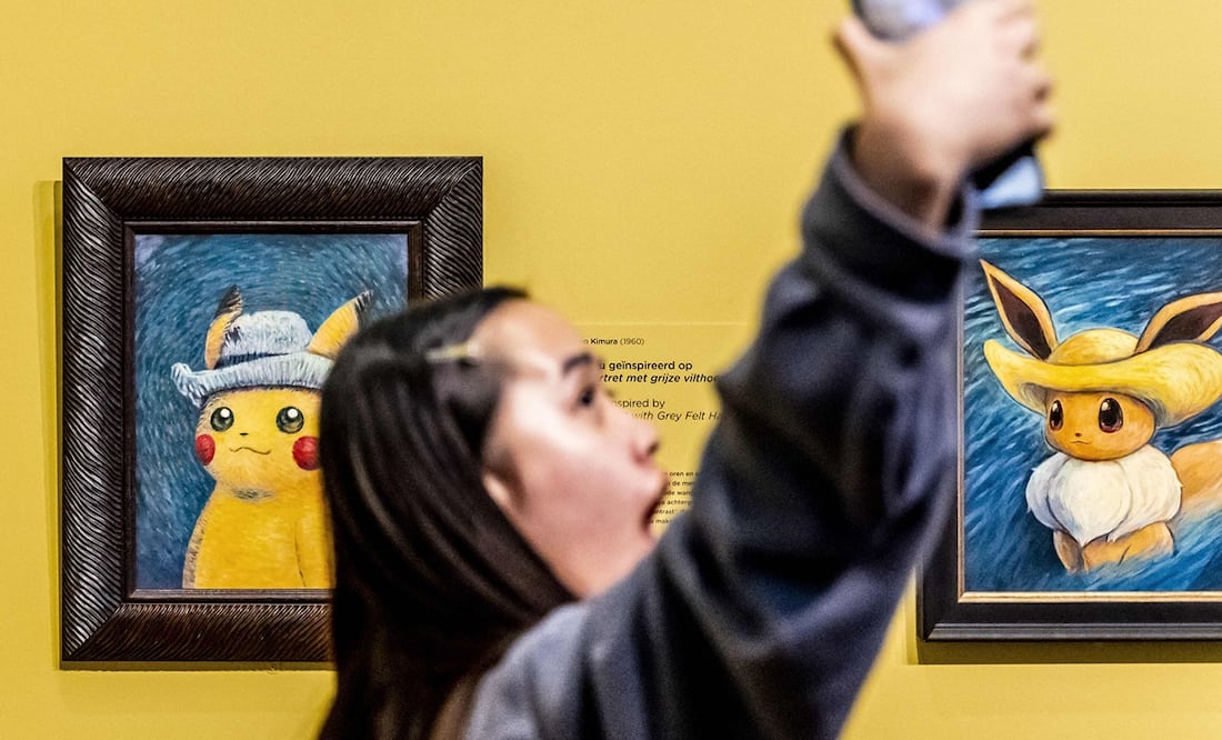Pokemon at the Van Gogh museum (Photo by Remko de Waal / ANP / AFP) / Netherlands OUT / RESTRICTED TO EDIT