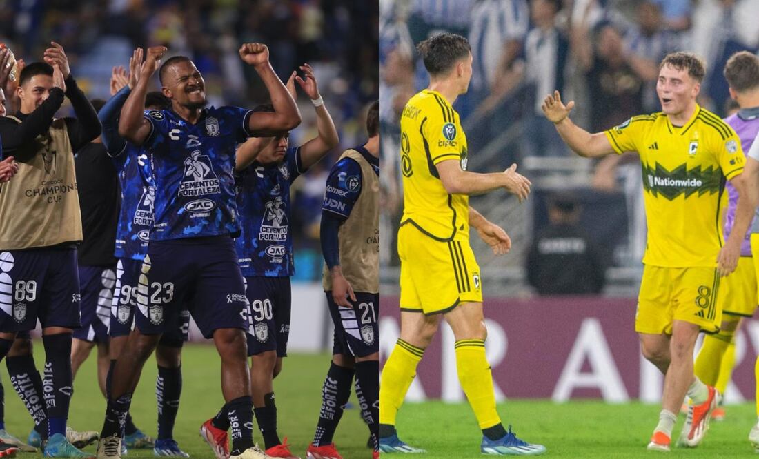 Pachuca vs Columbus Crew. ¿Cuándo y dónde ver la final de la Concacaf Champions Cup 2024? FOTOS: EFE / David Martínez Pelcastre AFP / Julio Cesar Aguilar