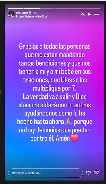 Reacción Imelda Tuñón. Foto: Instagram