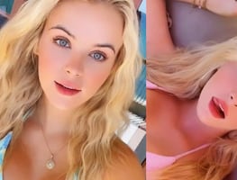 Bisnieta de legendario cineasta de Hollywood deslumbra en diminuto bikini rosa