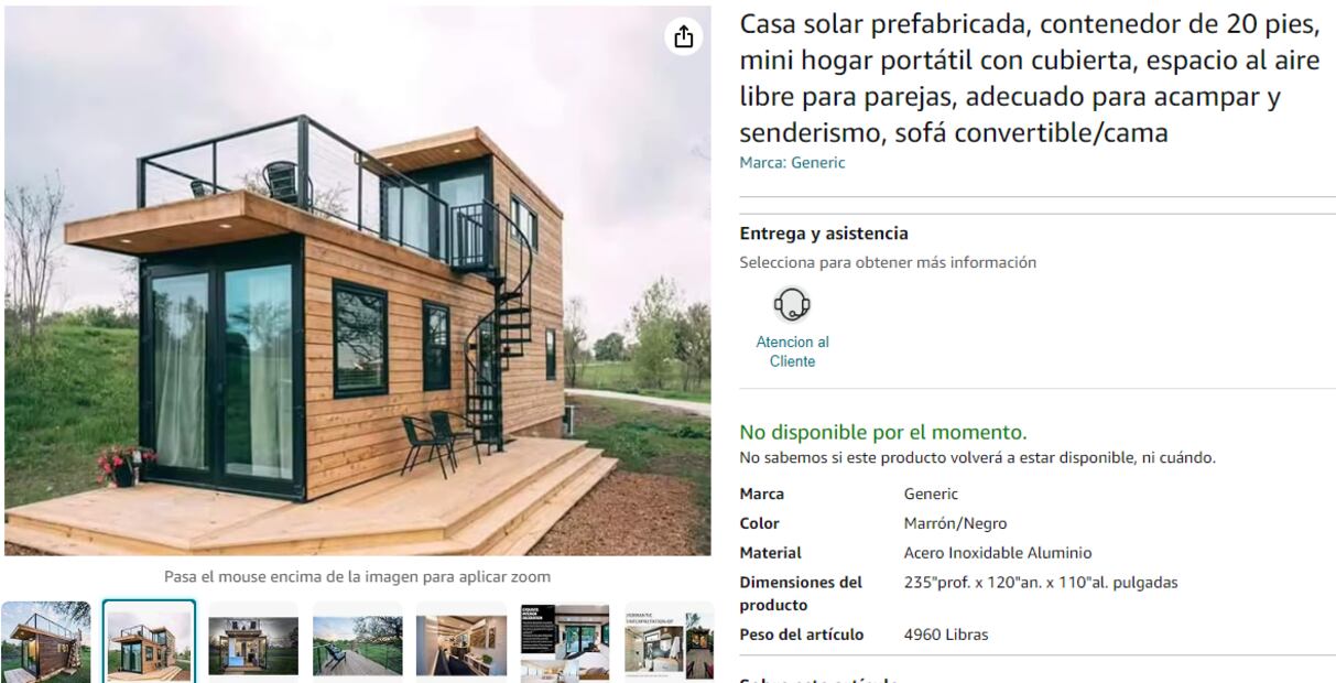 Así es la casa que Amazon remata por 19 mil dólares; está disponible en su app. Foto: Amazon