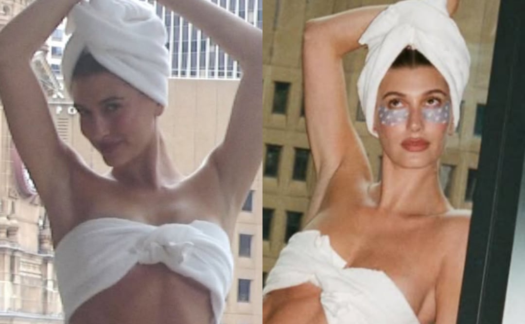 Hailey Bieber baila envuelta en toallas y desata furor en Instagram durante su viaje a Australia. Foto:_ Instagram