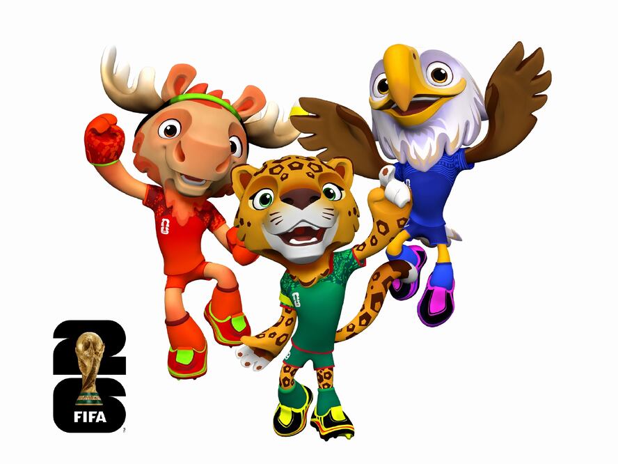 Maple, Zayu y Clutch: las mascotas oficiales del Mundial 2026. Foto: EFE/FIFA