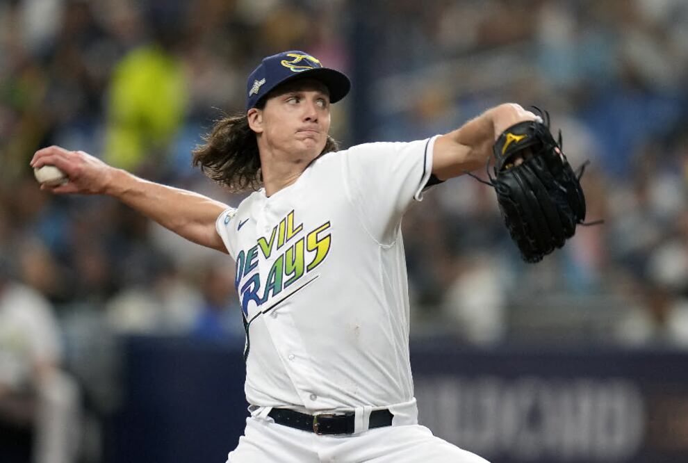 Dodgers logran acuerdo con el lanzador Tyler Glasnow por 5 años y 135 millones de dólares. Foto AP