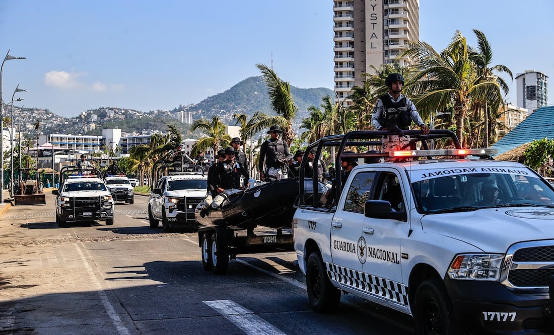 La delincuencia disminuyó en Acapulco tras la devastación que dejó el huracán Otis. Foto: EFE