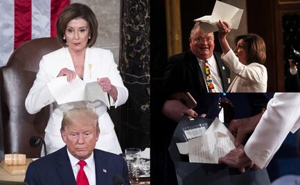 Las cuatro veces que Nancy Pelosi rompió el discurso de Donald Trump