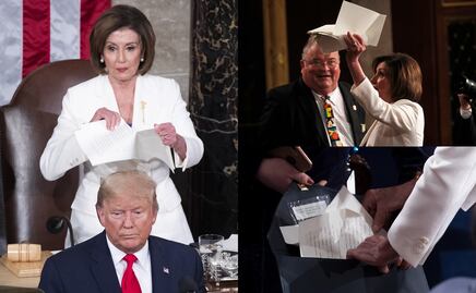 Las cuatro veces que Nancy Pelosi rompió el discurso de Donald Trump