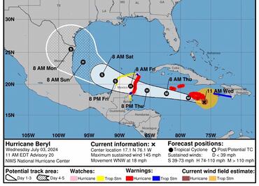 Huracán Beryl. México despliega más de 8,500 soldados. ¿Dónde y cuándo impactará?