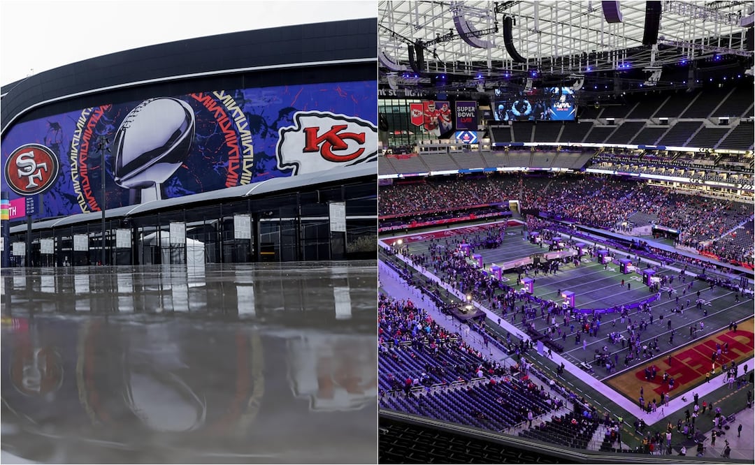Allegiant Stadium; así es la sede del Super Bowl 2024 en Las Vegas. Foto: EFE/AFP