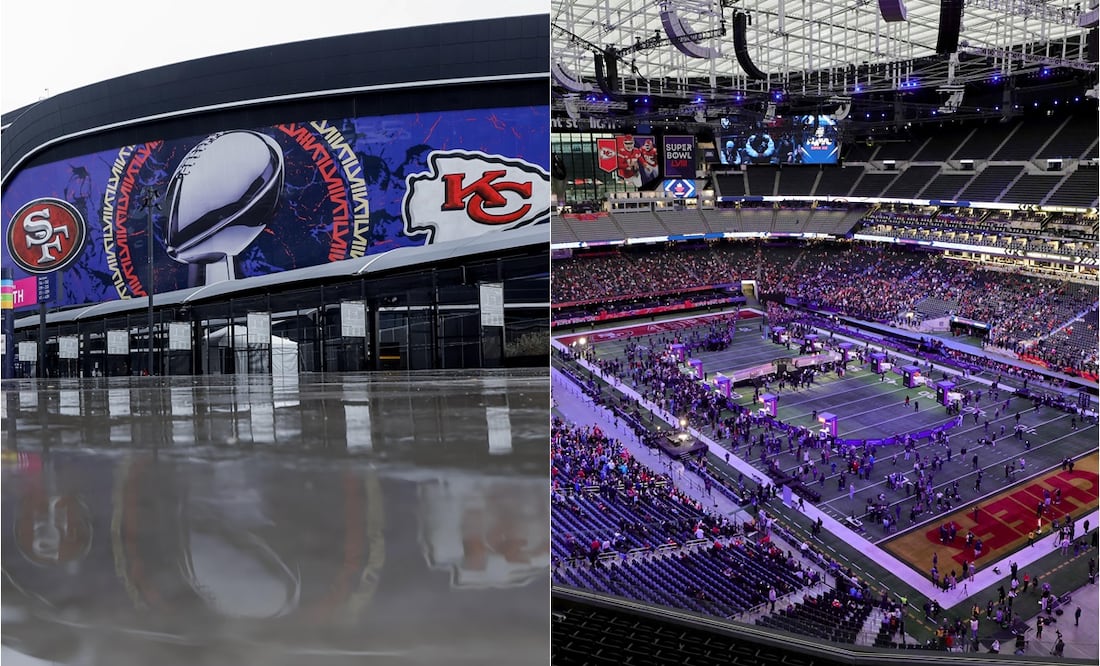 Allegiant Stadium; así es la sede del Super Bowl 2024 en Las Vegas. Foto: EFE/AFP