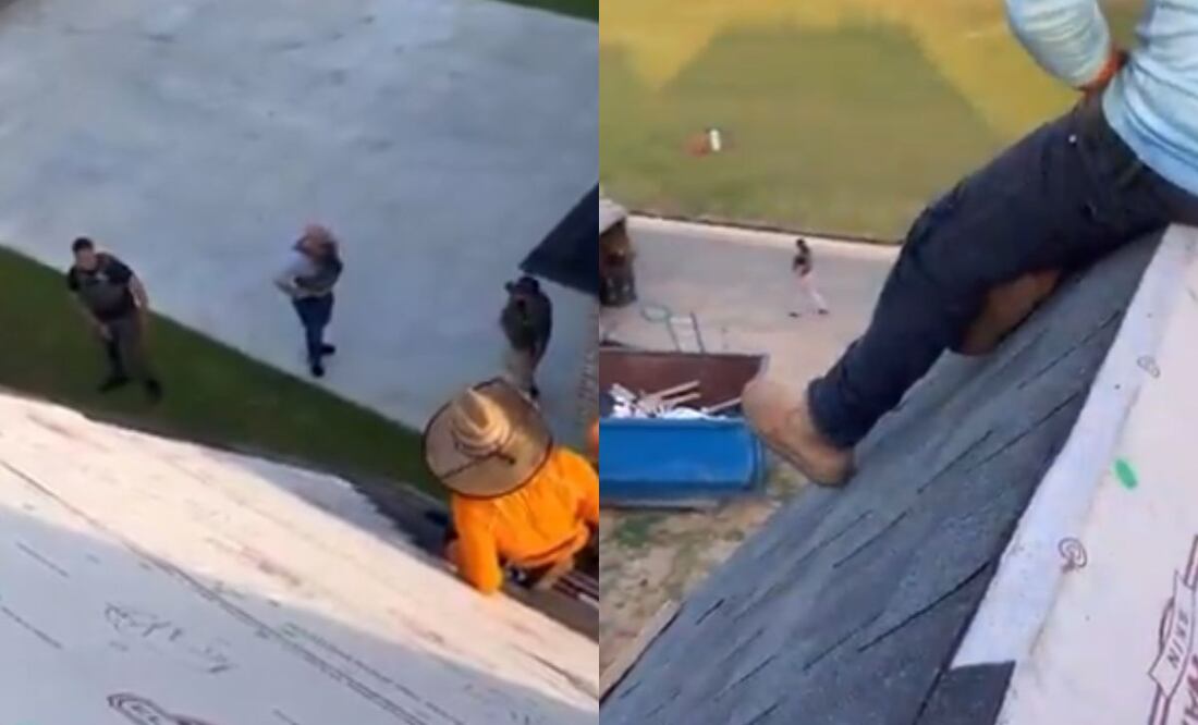 Trabajadores migrantes arriesgan su vida por operativo de ICE: "Nos cayó la migra" | Fotos: Video 'X' @Bubblebathgirl