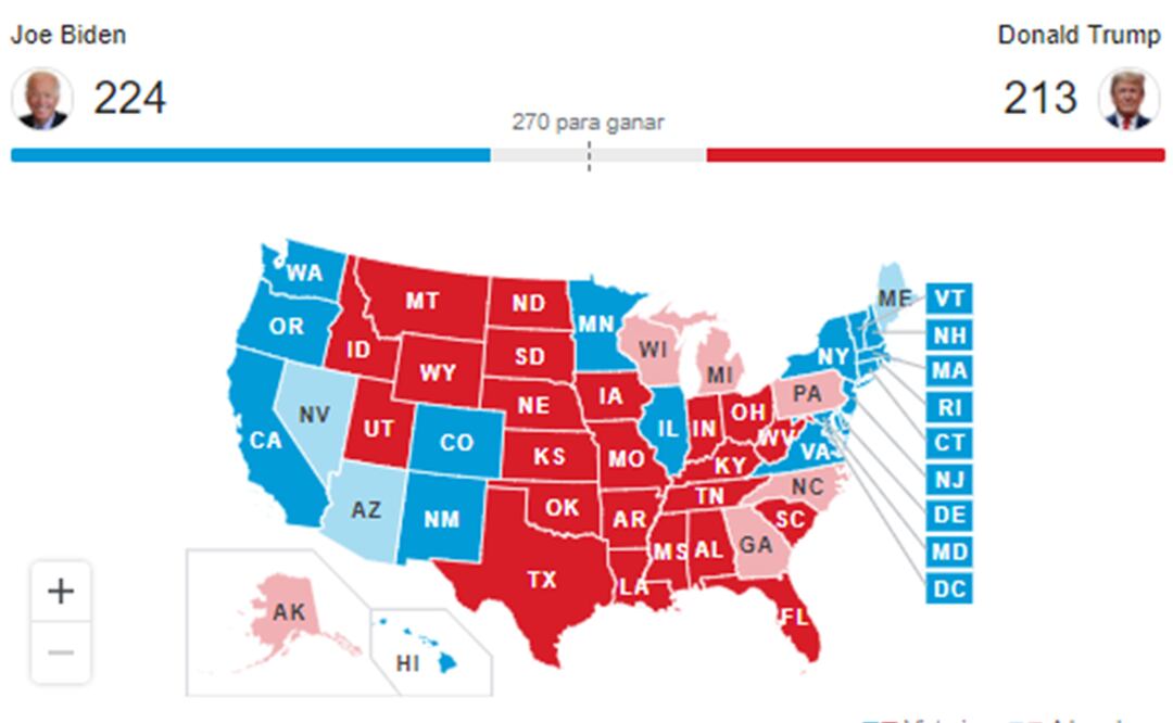 Mapa de las Elecciones Google