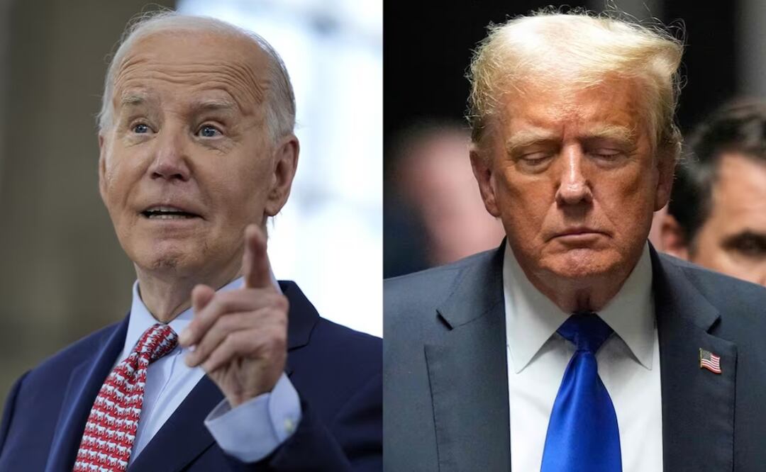 Biden dice a Trump que EU es fuerte porque es una nación formada por migrantes. Foto: AP
