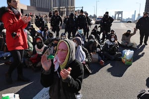 Más de 100 detenidos en una manifestación propalestina que cortó el tráfico en Nueva York