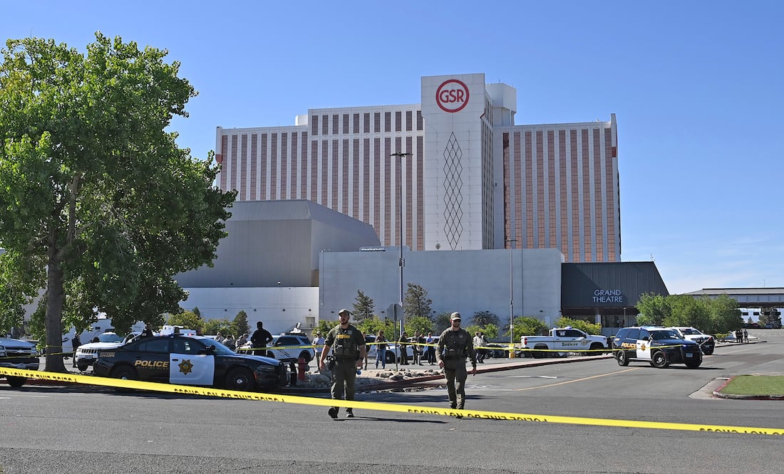 Tiroteo en casino de Nevada deja varias víctimas; pánico se apodera de los huéspedes. VIDEO (AP Photo/Andy Barron)