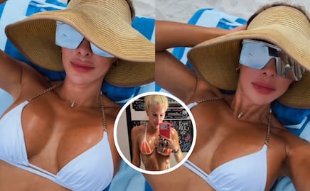 Ninel Conde presume figura en microbikini blanco a los 50 años y vuelve a causar furor en redes