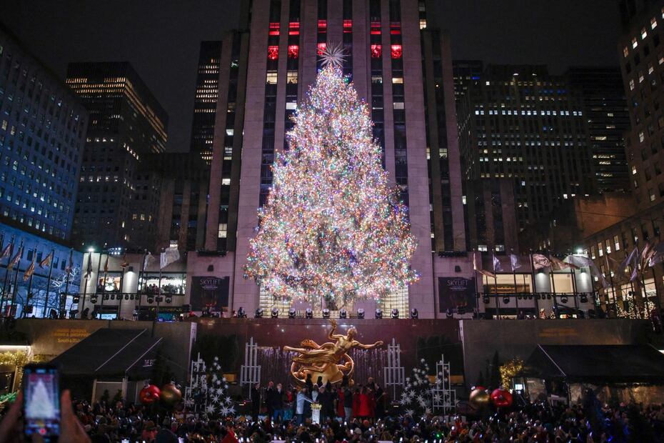 Árbol de Navidad de Rockefeller Center. AFP