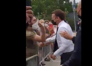 Video. Hombre abofetea al presidente francés, Emmanuel Macron