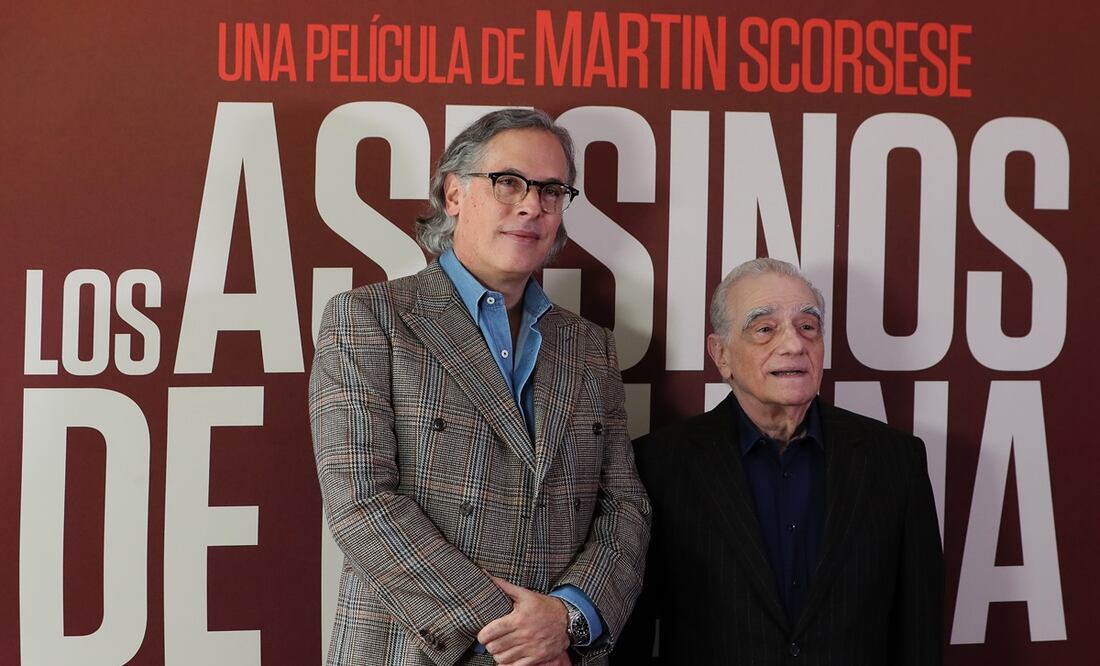 Martin Scorsese presenta en México su nueva película sobre la cultura indigena de Osage. Foto: EFE