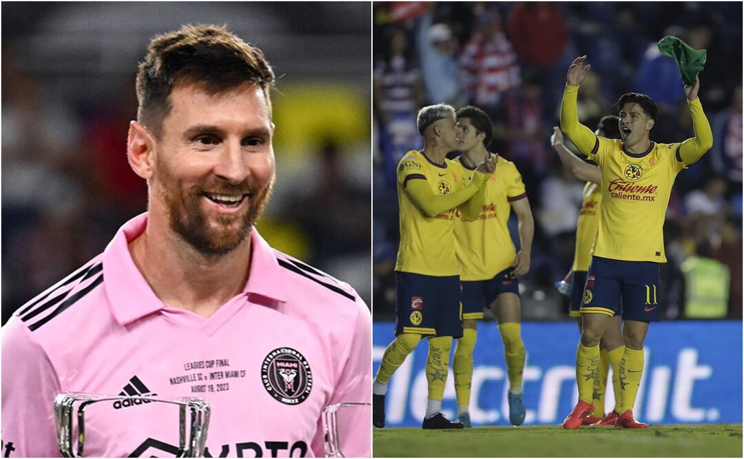 El América jugará en enero amistoso con el Inter Miami de Lionel Messi. Foto: AFP/EFE