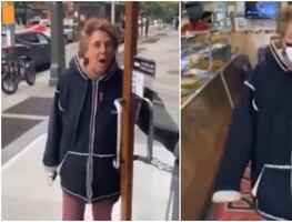 "Salgan del país": Mujer insulta y arroja picante a familia afroamericana en pizzería de NY