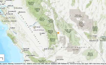 Reportan sismo de 5.8 en California
