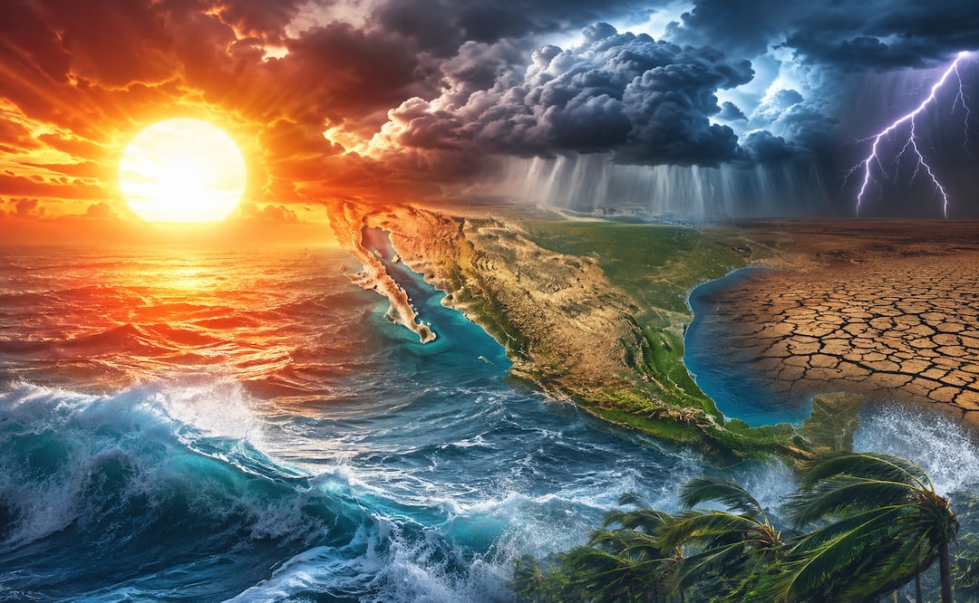 ¿México en riesgo? Confirman el inicio de El Niño y advierten que podría volverse muy fuerte en 2026. Foto IA